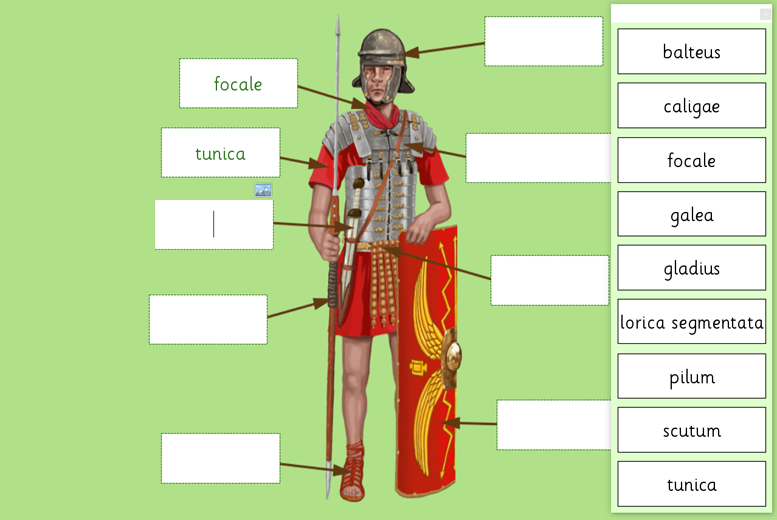 Roman Soldier labelling Crick Software