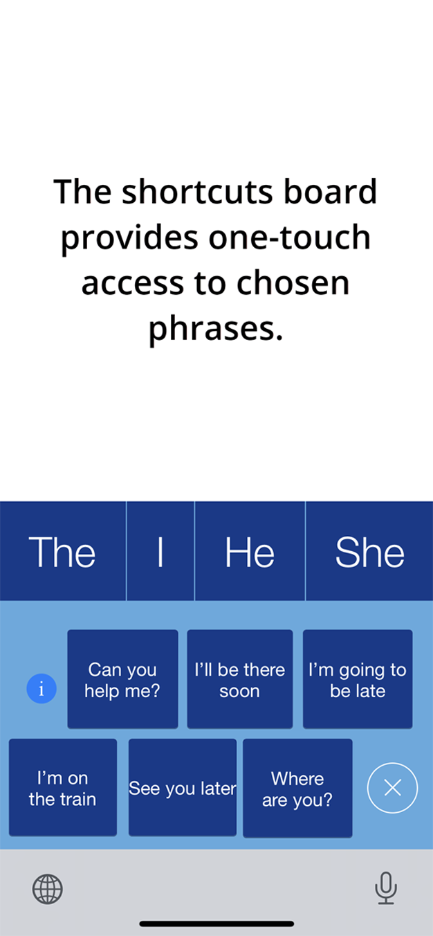 one touch shortcuts